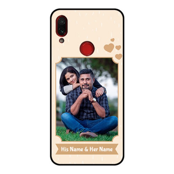 Redmi Note 7 Pro Custom Glass Phone Case - with confetti love design Redmi Note 7 Pro Custom Glass Phone Case - with confetti love design