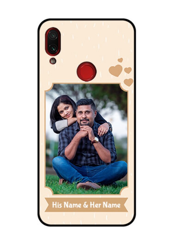 Redmi Note 7 Pro Custom Glass Phone Case  - with confetti love design 