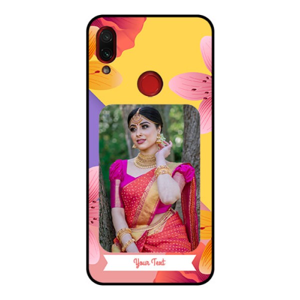 Redmi Note 7 Pro Custom Glass Mobile Case  - 3 Image With Vintage Floral Design