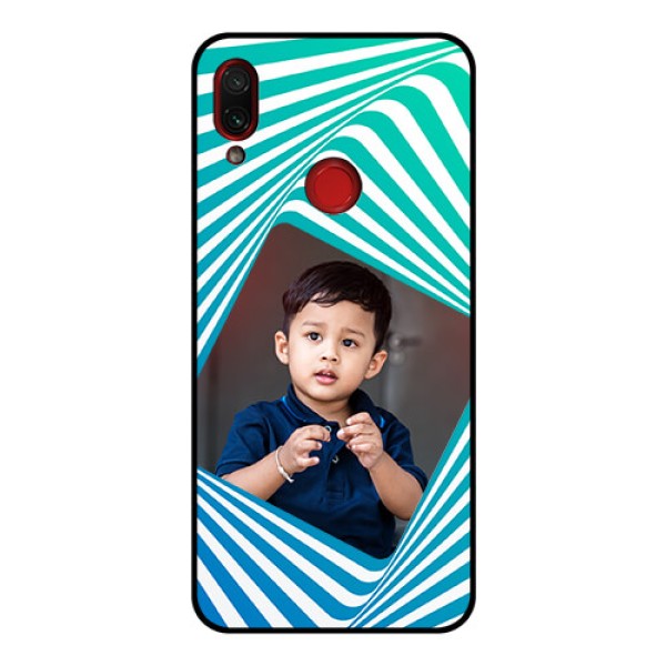 Redmi Note 7 Pro Personalized Glass Phone Case  - Abstract Spiral Design