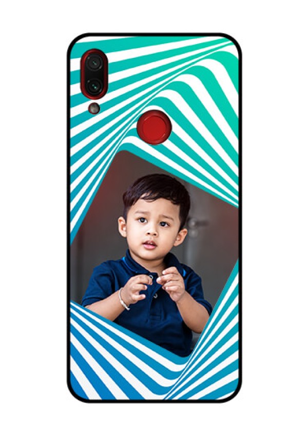 Redmi Note 7 Pro Personalized Glass Phone Case  - Abstract Spiral Design
