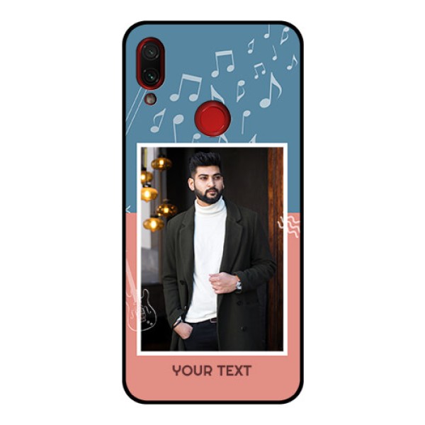 Redmi Note 7 Pro Photo Printing on Glass Case - with Color Musical Note Design Redmi Note 7 Pro Photo Printing on Glass Case - with Color Musical Note Design