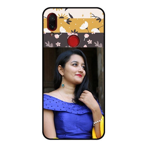 Redmi Note 7 Pro Custom Glass Phone Case  - Stylish Floral Design