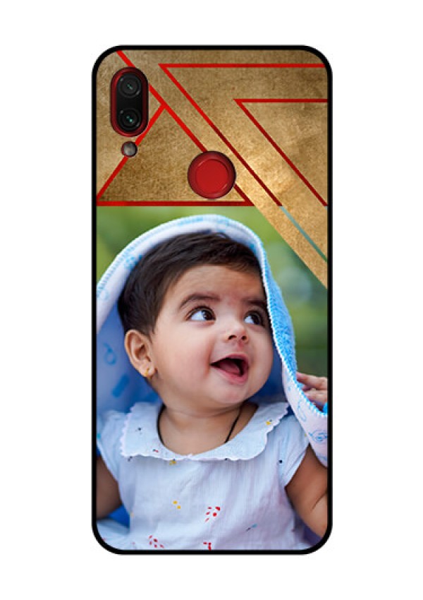 Redmi Note 7 Pro Personalized Glass Phone Case  - Gradient Abstract Texture Design