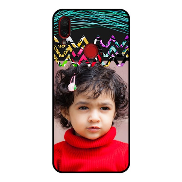 Redmi Note 7 Pro Personalized Glass Phone Case  - Neon Abstract Design