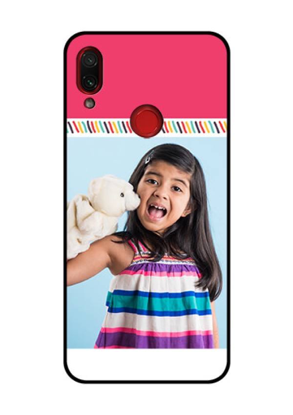 Redmi Note 7 Pro Personalized Glass Phone Case  - Line art design