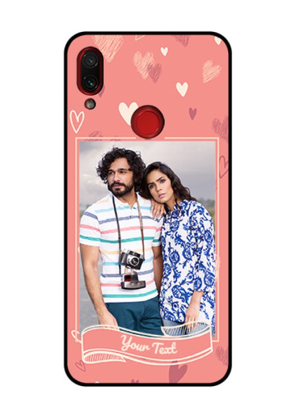 Redmi Note 7 Pro Custom Glass Phone Case  - Love doodle art Design