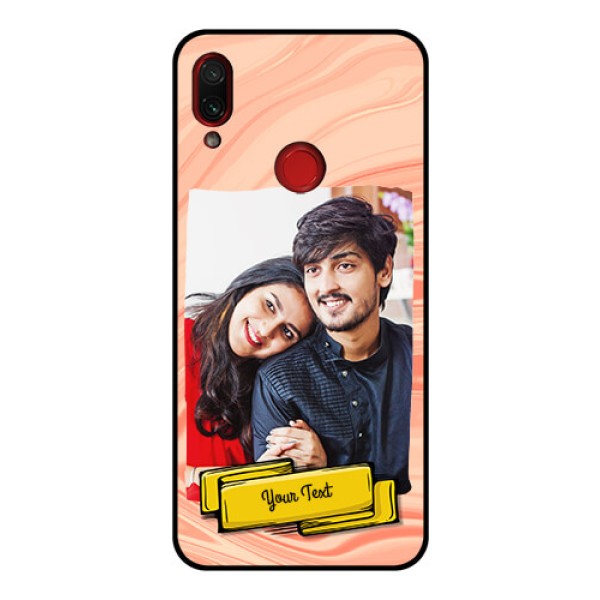 Redmi Note 7 Pro Personalized Glass Phone Case - Marble Texture Design Redmi Note 7 Pro Personalized Glass Phone Case - Marble Texture Design