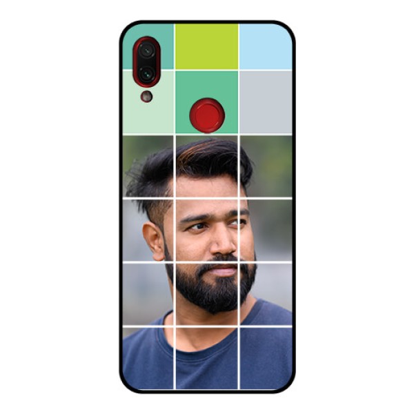 Redmi Note 7 Pro Photo Printing on Glass Case - with white box pattern Redmi Note 7 Pro Photo Printing on Glass Case - with white box pattern