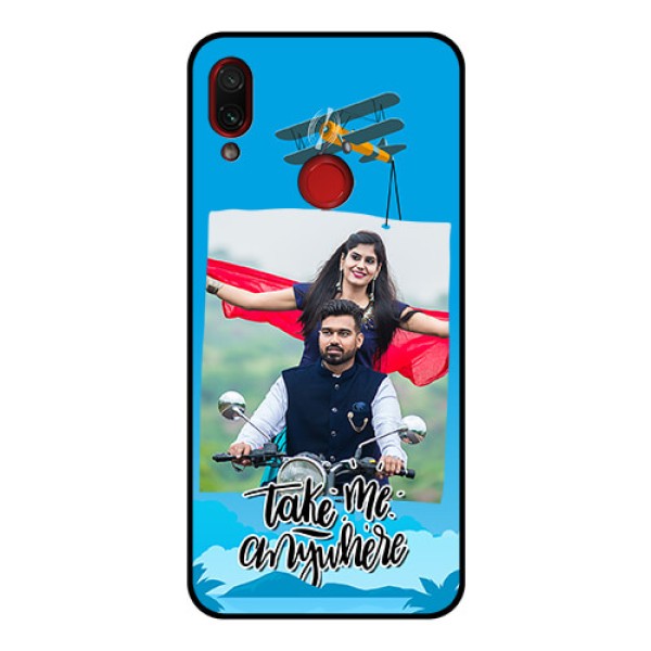 Redmi Note 7 Pro Custom Glass Mobile Case  - Traveller Design 