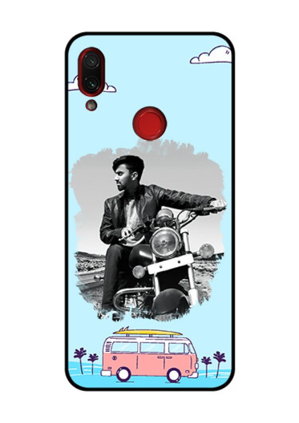 Redmi Note 7 Pro Photo Printing on Glass Case  - Travel & Adventure Design