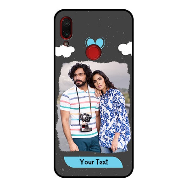 Redmi Note 7 Pro Custom Glass Phone Case - Splashes with love doodles Design Redmi Note 7 Pro Custom Glass Phone Case - Splashes with love doodles Design