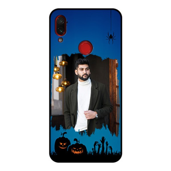 Redmi Note 7 Pro Photo Printing on Glass Case - with pro Halloween design Redmi Note 7 Pro Photo Printing on Glass Case - with pro Halloween design