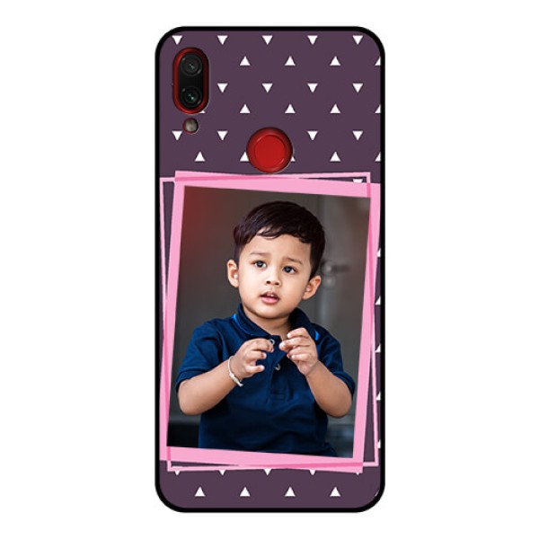 Redmi Note 7 Pro Custom Glass Mobile Case - Triangle Pattern Dotted Design Redmi Note 7 Pro Custom Glass Mobile Case - Triangle Pattern Dotted Design