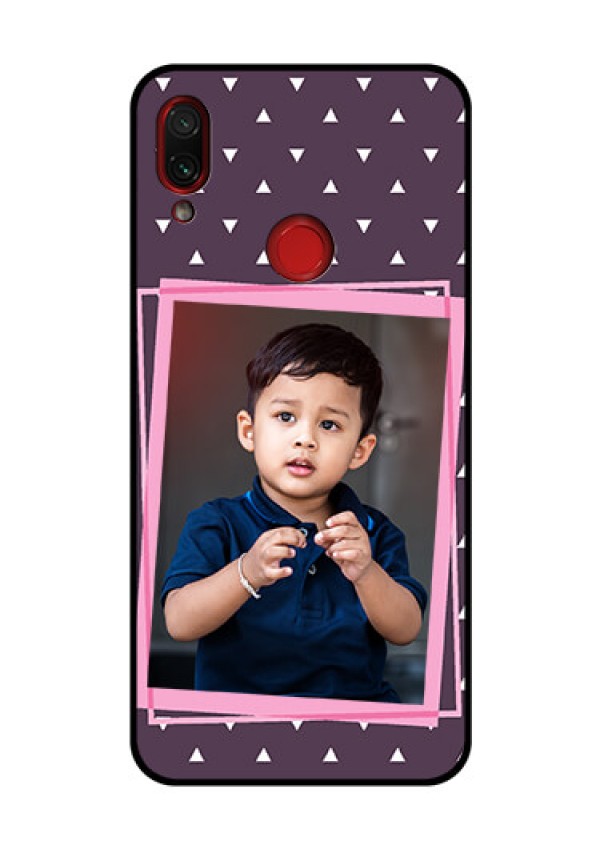 Redmi Note 7 Pro Custom Glass Mobile Case  - Triangle Pattern Dotted Design