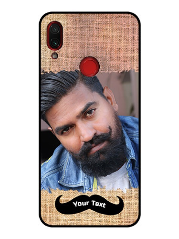 Custom Redmi Note 7 Pro Personalized Glass Phone Case  - with Texture Design