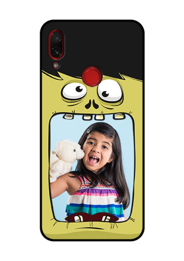 Redmi Note 7 Pro Personalized Glass Phone Case  - Cartoon monster back case Design