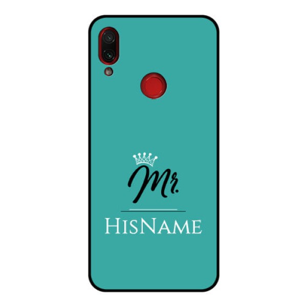 Redmi Note 7 Pro Custom Glass Phone Case Mr with Name