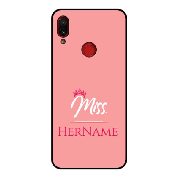 Redmi Note 7 Pro Custom Glass Phone Case Mrs with Name