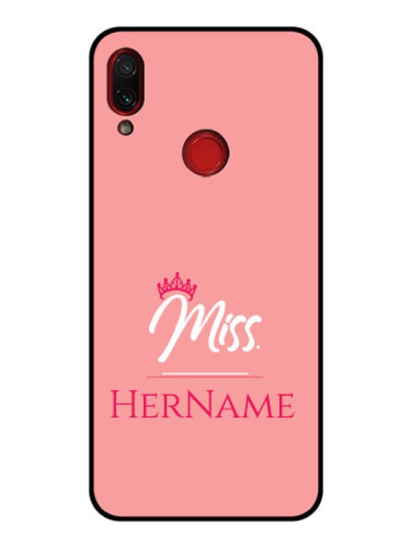 Custom Redmi Note 7 Pro Custom Glass Phone Case Mrs with Name