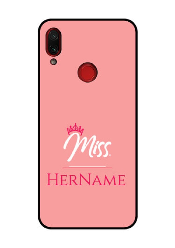 Redmi Note 7 Pro Custom Glass Phone Case Mrs with Name