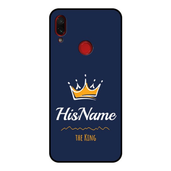 Redmi Note 7 Pro Glass Phone Case King with Name