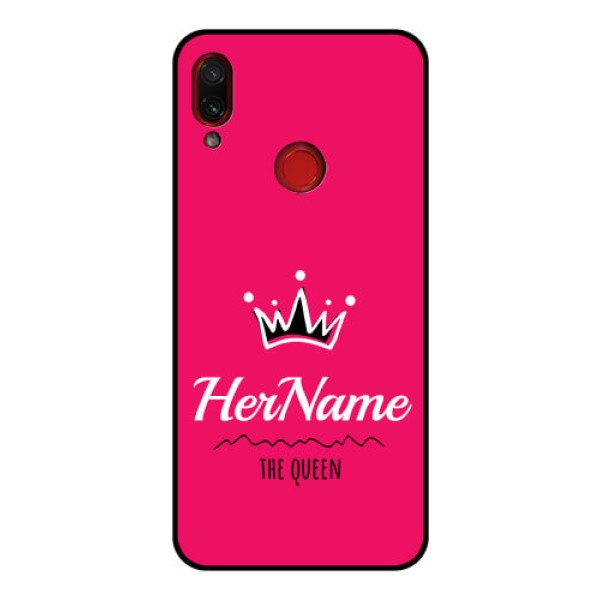Redmi Note 7 Pro Glass Phone Case Queen with Name Redmi Note 7 Pro Glass Phone Case Queen with Name