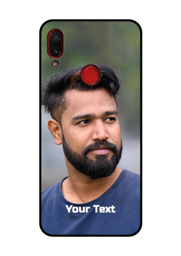 Redmi Note 7 Pro Glass Mobile Cover: Photo with Text