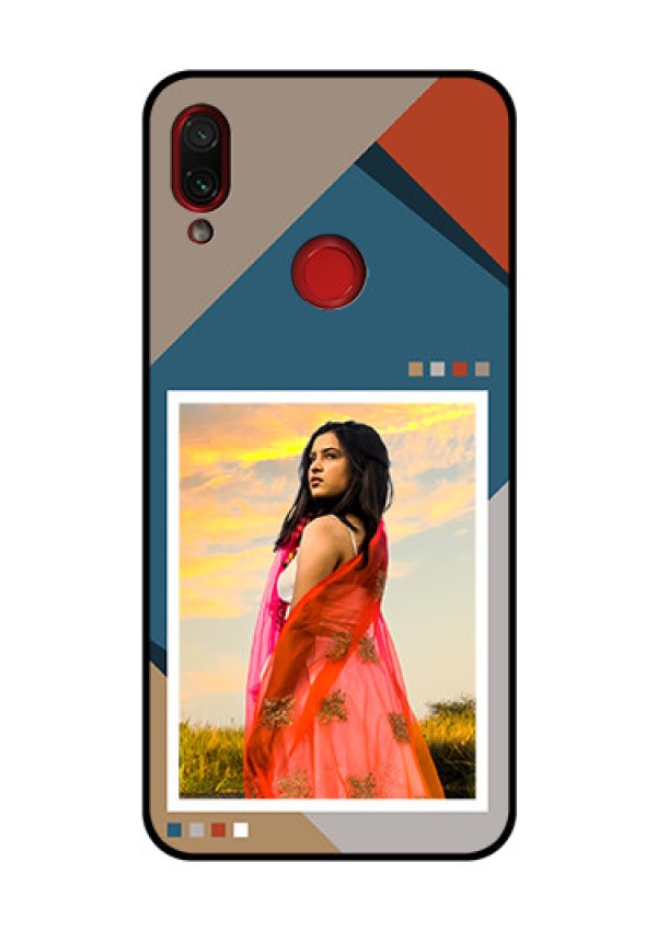 Xiaomi Redmi Note 7 Pro Personalized Glass Phone Case - Retro color pallet Design