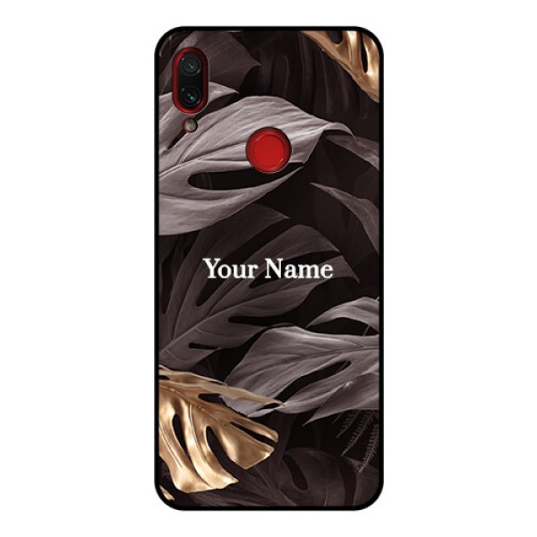 Xiaomi Redmi Note 7 Pro Personalised Glass Phone Case - Wild Leaves digital paint Design Xiaomi Redmi Note 7 Pro Personalised Glass Phone Case - Wild Leaves digital paint Design