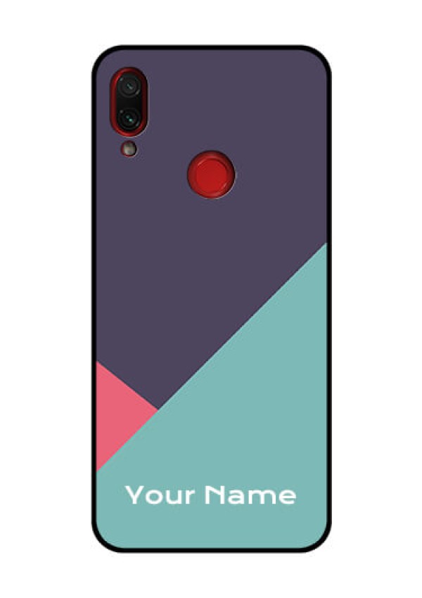 Xiaomi Redmi Note 7 Pro Custom Glass Mobile Case - Tri Color abstract Design