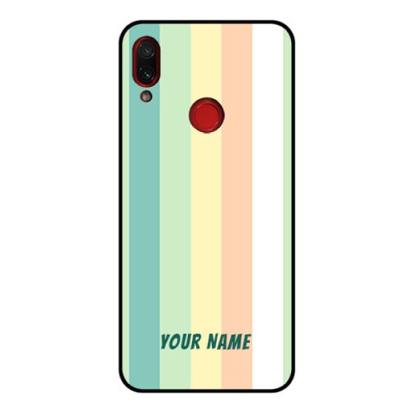 Xiaomi Redmi Note 7 Pro Photo Printing on Glass Case - Multi-colour Stripes Design