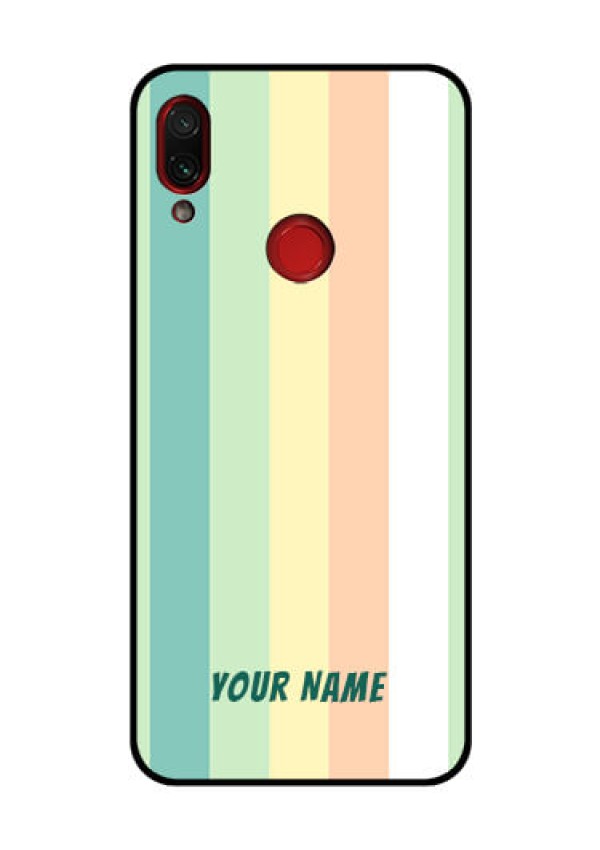 Xiaomi Redmi Note 7 Pro Photo Printing on Glass Case - Multi-colour Stripes Design