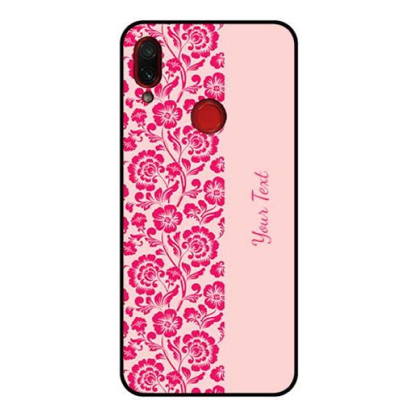 Xiaomi Redmi Note 7 Pro Custom Glass Phone Case - Attractive Floral Pattern Design