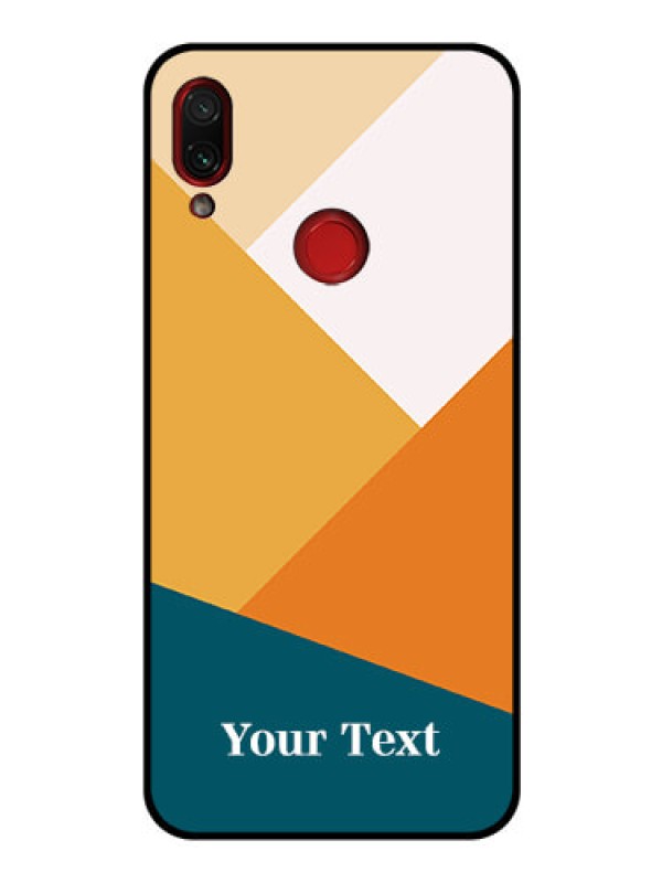 Custom Xiaomi Redmi Note 7 Pro Personalized Glass Phone Case - Stacked Multi-colour Design