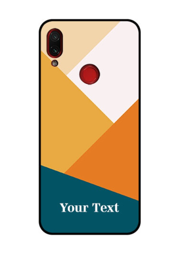 Xiaomi Redmi Note 7 Pro Personalized Glass Phone Case - Stacked Multi-colour Design