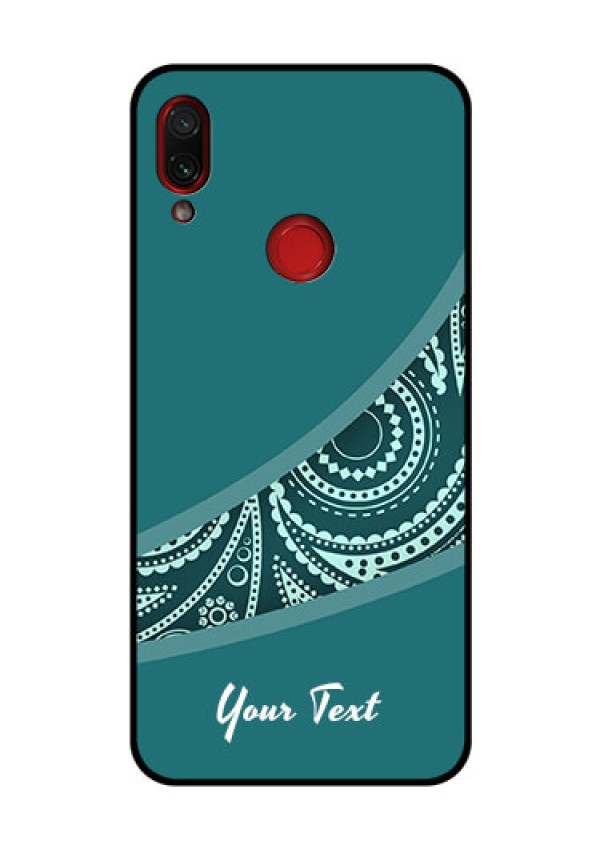 Xiaomi Redmi Note 7 Pro Photo Printing on Glass Case - semi visible floral Design