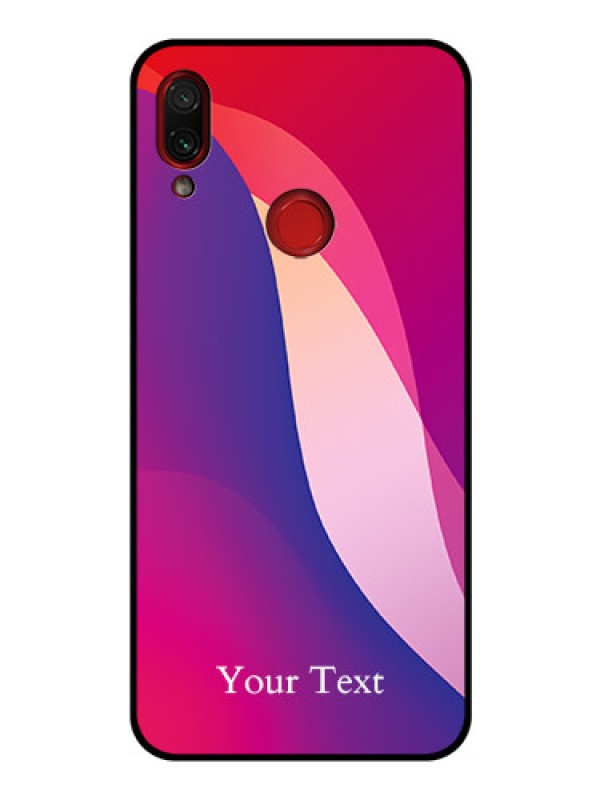 Custom Xiaomi Redmi Note 7 Pro Personalized Glass Phone Case - Digital abstract Overlap Design