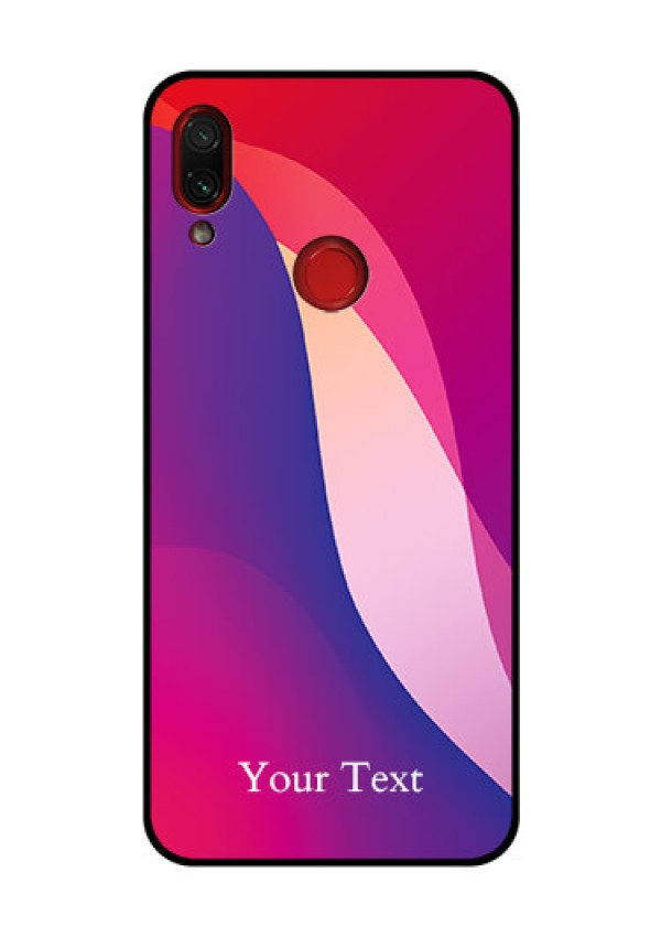 Xiaomi Redmi Note 7 Pro Personalized Glass Phone Case - Digital abstract Overlap Design