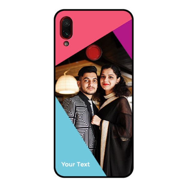 Xiaomi Redmi Note 7 Pro Custom Glass Mobile Case - Stacked Triple colour Design Xiaomi Redmi Note 7 Pro Custom Glass Mobile Case - Stacked Triple colour Design