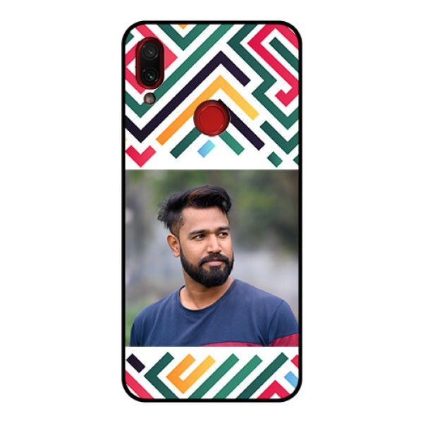 Xiaomi Redmi Note 7 Pro Personalized Glass Phone Case - Colorful Maze Pattern Design Xiaomi Redmi Note 7 Pro Personalized Glass Phone Case - Colorful Maze Pattern Design