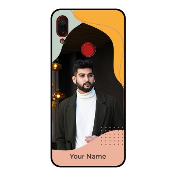 Xiaomi Redmi Note 7 Pro Personalized Glass Phone Case - Tri-coloured overlay design Xiaomi Redmi Note 7 Pro Personalized Glass Phone Case - Tri-coloured overlay design