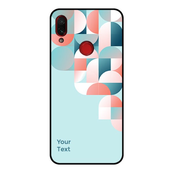 Xiaomi Redmi Note 7 Pro Custom Glass Phone Case - Stylish Semi-circle Pattern Design