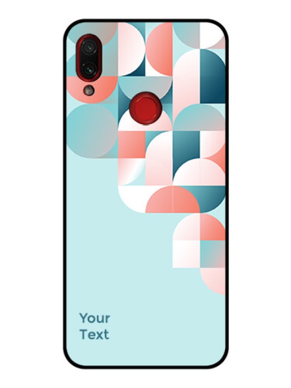 Custom Xiaomi Redmi Note 7 Pro Custom Glass Phone Case - Stylish Semi-circle Pattern Design