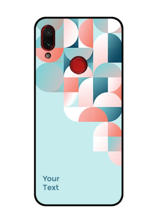 Xiaomi Redmi Note 7 Pro Custom Glass Phone Case - Stylish Semi-circle Pattern Design