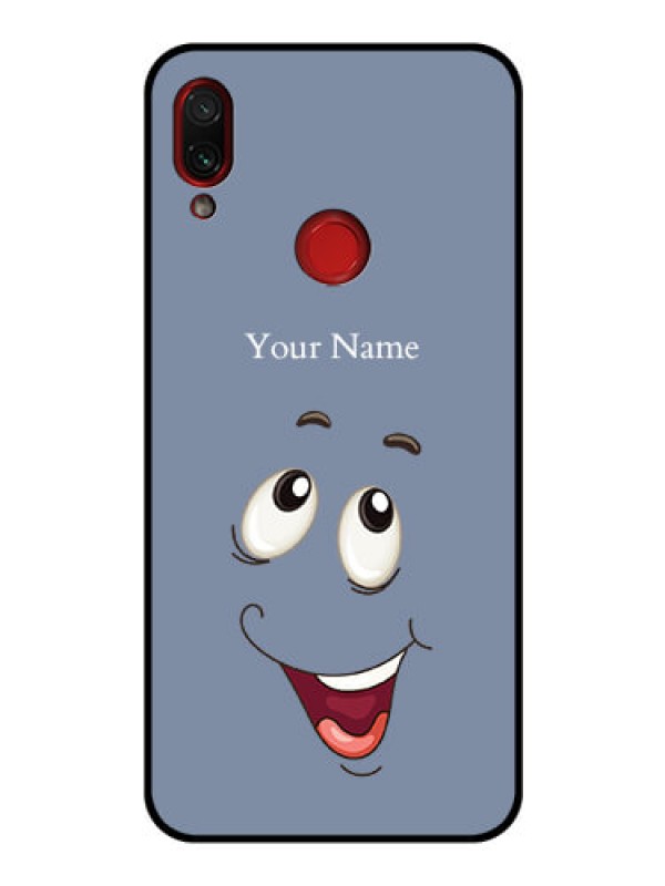 Custom Xiaomi Redmi Note 7 Pro Photo Printing on Glass Case - Laughing Cartoon Face Design