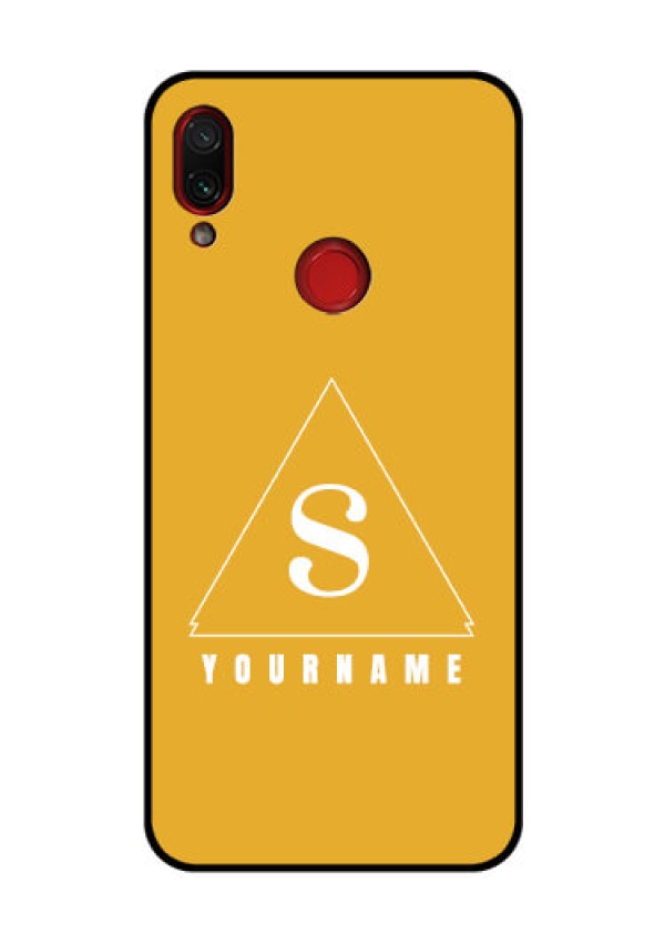 Xiaomi Redmi Note 7 Pro Personalized Glass Phone Case - simple triangle Design