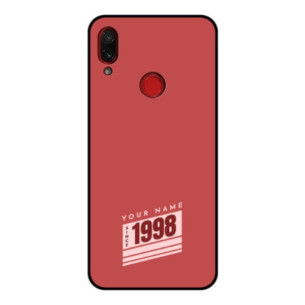 Xiaomi Redmi Note 7 Pro Custom Glass Phone Case - Red custom year of birth Design