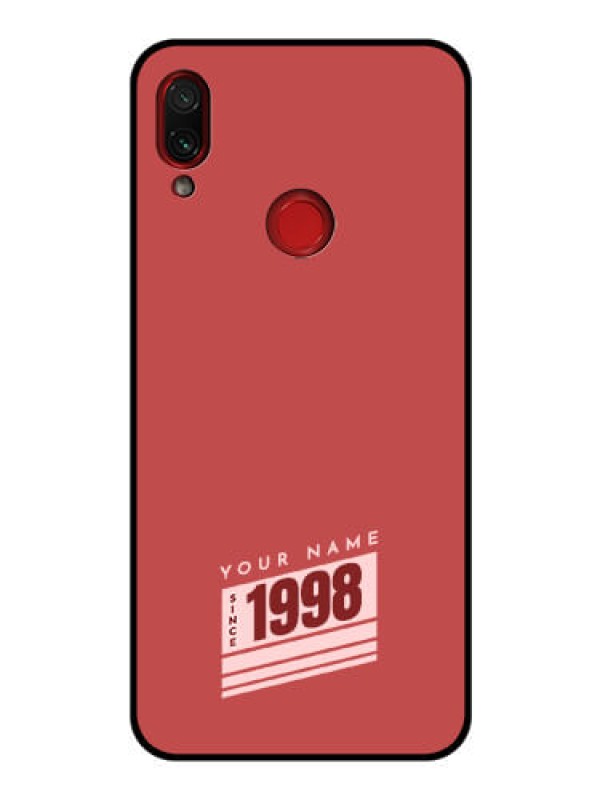 Custom Xiaomi Redmi Note 7 Pro Custom Glass Phone Case - Red custom year of birth Design