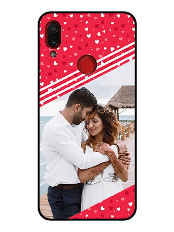 Custom Redmi Note 7 Custom Glass Mobile Case  - Valentines Gift Design